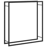 Firewood Rack Matt Black 110x28x116 cm Steel 350310
