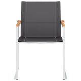 Garden Chairs 2 pcs Textilene and Stainless Steel Grey 46517