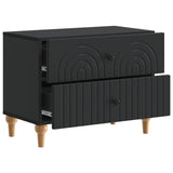 Bedside Cabinet Black 62 x 34.5 x 48 cm Engineered Wood 894086