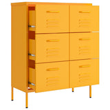 Drawer Cabinet Mustard Yellow Steel Medium Ball-Bearing 336146