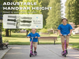 Foldable Electric Kids Scooter, Ride-on for Ages 7-14 Years, Purple T3398P425126