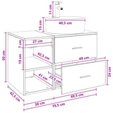 Bathroom Furniture Set 2 pcs White Engineered Wood 3403904