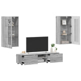 TV Cabinet Set FLORIN 3 pcs Grey Sonoma Engineered Wood 3397930
