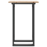 ZNTS Dining Table O-Frame 50x50x75 cm Solid Wood Pine and Steel 3282669