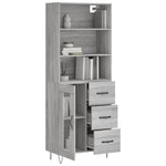 Highboard Grey Sonoma 69.5x34x180 cm Engineered Wood 3189507