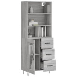 Highboard Grey Sonoma 69.5x34x180 cm Engineered Wood 3189507
