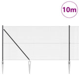 Welded Wire Fence with Spikes 10 x 1 m PVC-coated Steel Grey 3352163