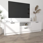 TV Cabinet White 140x35x40 cm Engineered Wood 811448