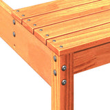 Picnic Table Wax Brown 110x134x75 cm Solid Wood Pine 844647