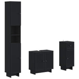 3 Piece Bathroom Cabinet Set EDE Engineered Wood 3417820