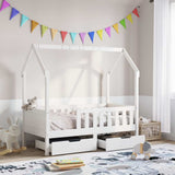 Kids Bed Frame with Drawers without Mattress 80x160 cm Solid Wood 3302042