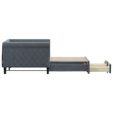 Daybed with Trundle&Drawers without Mattress Dark Grey 90x190 cm Single 3197866