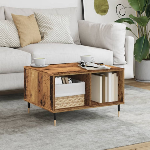 ZNTS Coffee Table Old Wood 60x50x36.5 cm Engineered Wood 857336