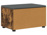 Hall Bench with Cushion with Shelf Smoked Oak 60 x 38 x 46 cm 891476