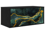 Wall-mounted TV Cabinet WIJHE 69 x 33 x 40 cm Black Oak 8007120