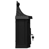 Wall Mounted Mailbox Black 40.5 x 16 x 45 cm Cast Aluminum 42023501