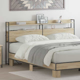 Headboard with Shelf Sonoma oak 200 cm Engineered wood 859716