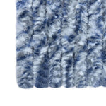 ZNTS Insect Curtain Blue, White and Silver 100x220 cm Chenille 284275