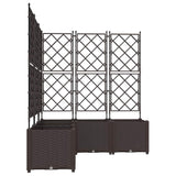 Garden Planter 5 pcs Brown 120 x 120 x 143 cm PP 42002820