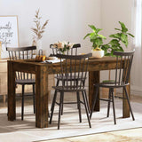Dining Table Smoked Oak 140x74.5x76 cm Engineered Wood 815198