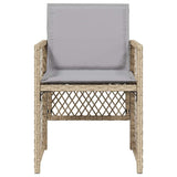 Garden Chairs with Cushions 4 pcs Mix Beige Poly Rattan 364955