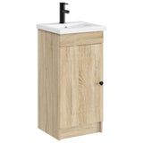 Bathroom Wash Basin Matte Black 42 x 40 x 16.5 cm Metal 890229