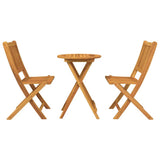 Garden Bistro Set 3 pcs Brown Solid Acacia Wood 42000947