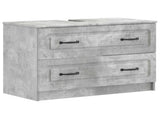 2 Piece Bathroom Cabinet Set UTRECHT Concrete Grey 3417570