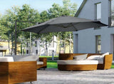 2.5M Garden Cantilever Parasol, Offset Roma Patio Umbrella Hanging Sun Shade Canopy Shelter with T3398P315864
