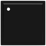 Square ABS Shower Base Tray Black 80x80 cm 148916