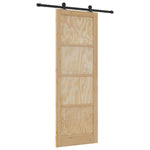 Sliding Door Manual ORKDAL Natural and black 83 x 232 cm 3333452