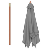 44535 Outdoor Parasol with Wooden Pole 150x200 cm Anthracite