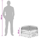 6 Panel Dog Playpen White 122 x 106 x 40 cm Plastic 42027217