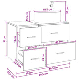 Bathroom Furniture Set 2 pcs Sonoma Oak Engineered Wood 3404010