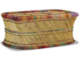 Coffee Table Bamboo with Chindi Details Multicolour 244215
