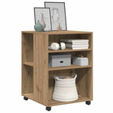 Side Table with Wheels Artisian Oak 55x60x78 cm Engineered Wood 853163