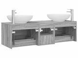 Bathroom Furniture Set 3 pcs Grey Sonoma 49.5 x 44.5 x 65 cm 3405904