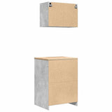 Garage Cabinets 2 pcs Concrete Grey Engineered Wood 3328281