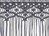 323993 Macrame Curtain Anthracite 140x240 cm Cotton