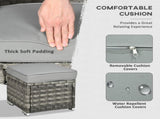 Seven-Piece Firepit Table Rattan Sofa Set - Grey T3398P315906