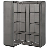 Corner Wardrobe Grey 130x87x169 cm 282452