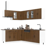 ZNTS 11 Piece Kitchen Cabinet Set Kalmar Brown Oak Engineered Wood 3314888