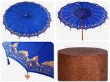 Balinese Parasol with Base 2 pcs Blue 3433023