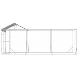Outdoor Dog Kennel with Roof Silver 6x2x2.5 m Galvanised Steel 3190467