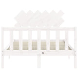 Bed Frame without Mattress White 120x200 cm Solid Wood Pine 3193462
