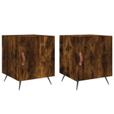 Bedside Cabinets 2 pcs Smoked Oak 40x40x50 cm Engineered Wood 827511