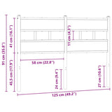 Replace Headboard Smoked Oak 120 cm Iron and Engineered Wood 4017084