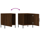 Bedside Cabinets 2 pcs Brown Oak 40x40x50 cm Engineered Wood 827595