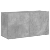 5 Piece TV Wall Units Concrete Grey Engineered Wood 3216467