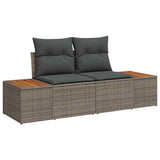 Garden Sofa Set with Cushion 6 pcs Grey Poly Rattan 3356809